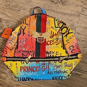 Alba Multicolor Graffiti Backpack